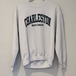 Charleston Graphic Crewneck Sweatshirt Light Blue/Gray M